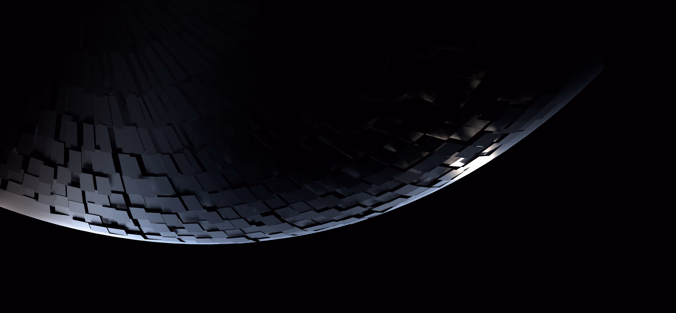 futuristic metalic planet
